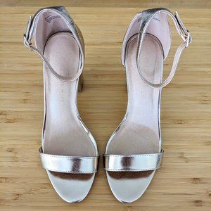 Madden Girl Beella Rose Gold Block Heel Sandal